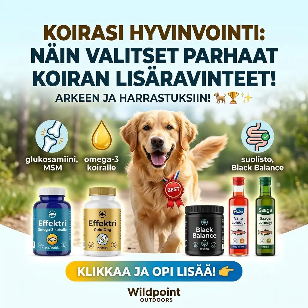 Parhaat koirien lisäravinteet netistä – Tehokas apu iholle, turkille ja nivelille