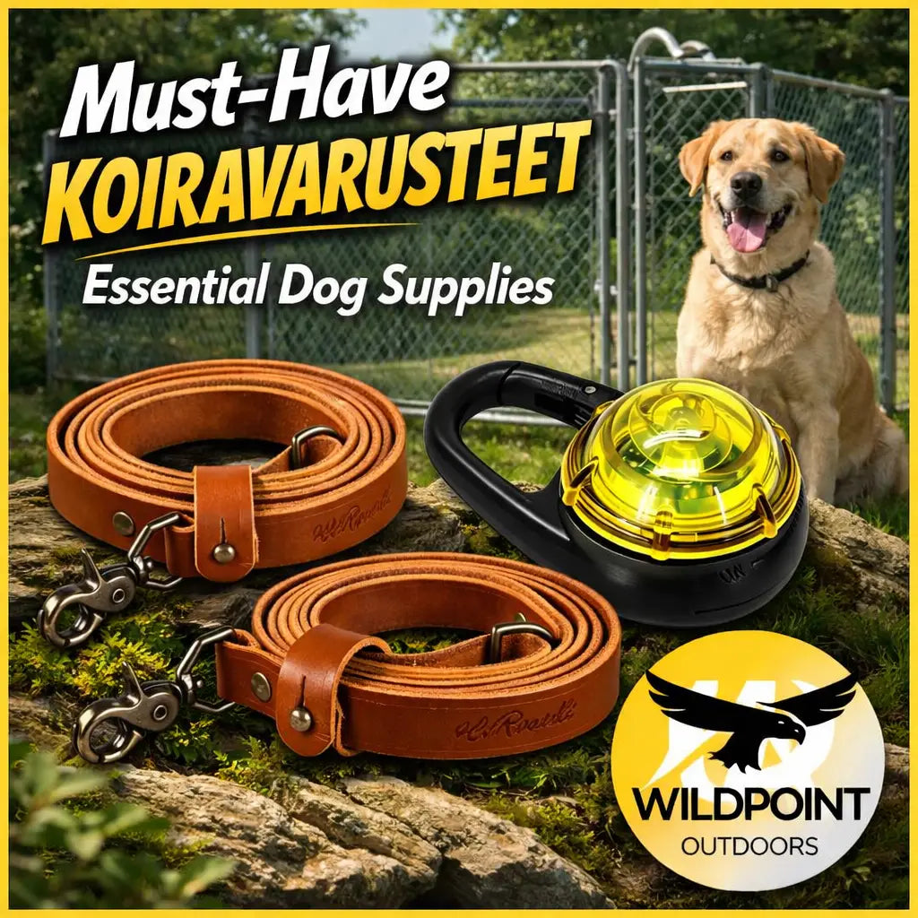 Koirien pannat, hinhat, ulkohäkit ja muut tarvikkeet