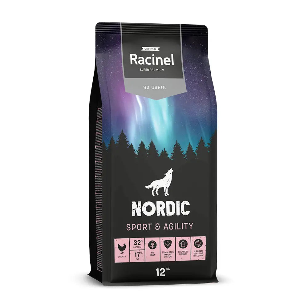 12 kg racinel nordic sport & agility chicken kana - koiranruoka retkeilyvarusteet verkkokaupasta 58,90 €