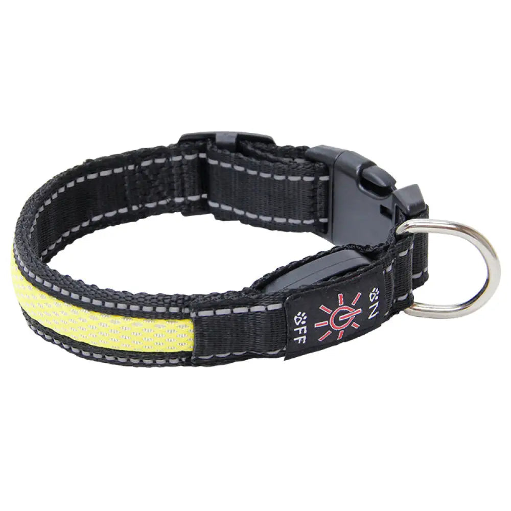 Boogie see me koiran led-valopanta keltainen - s 2.5 cm x 35-40 - retkeilyvarusteet verkkokaupasta 14,90 €