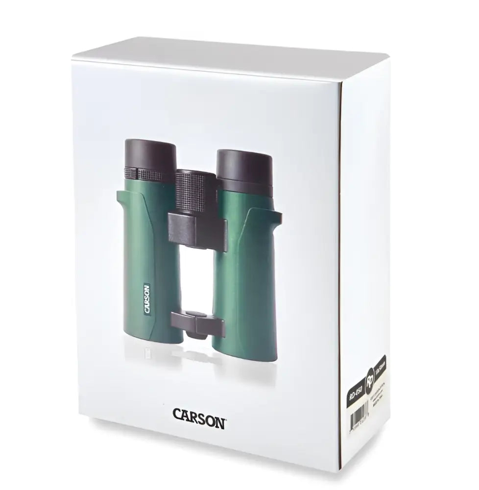 Green carson 10x50mm rd series kiikarit mustilla silmämukeilla ja teksturoiduilla tarkennusnapeilla