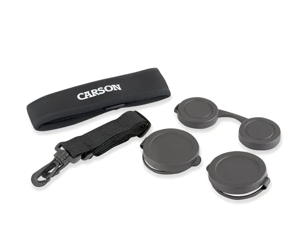 Black carson kiikarikotelon suojukset 10x50mm rd series kiikareille hihnalla ja karabiinilla