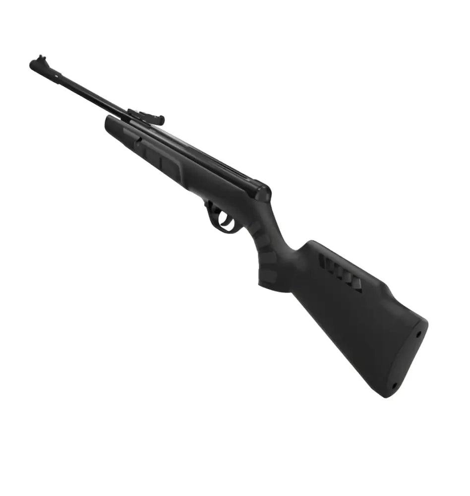 Crosman tyro 4.5mm ilmakivääri musta, ergonominen muotoilu ja teksturoitu kahva ergonomiseen käyttöön