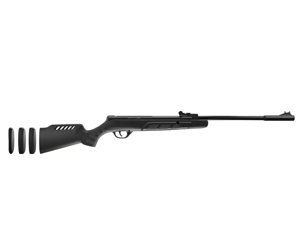 Crosman tyro 4.5mm ilmakivääri musta air rifle teksturoidulla otteella ja mattapinnalla moderniin vapaa-ajan käyttöön