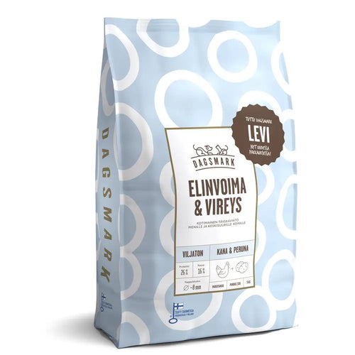 Dagsmark elinvoima & vireys viljaton kana-peruna 5 kg - koiran kuivaruoka retkeilyvarusteet verkkokaupasta vapaa