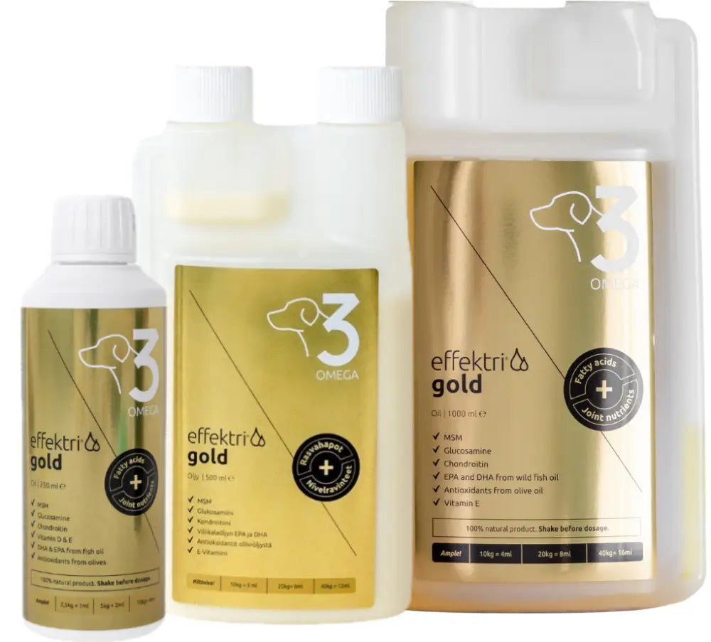 Effektri gold dog - omega-3 + nivelravinteet - omega-3 ja nivelravinteet koirille retkeilyvarusteet verkkokaupasta