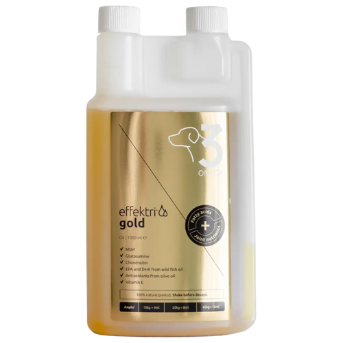 Effektri gold dog - omega-3 + nivelravinteet - effetri 1000ml - omega-3 ja nivelravinteet koirille retkeilyvarusteet