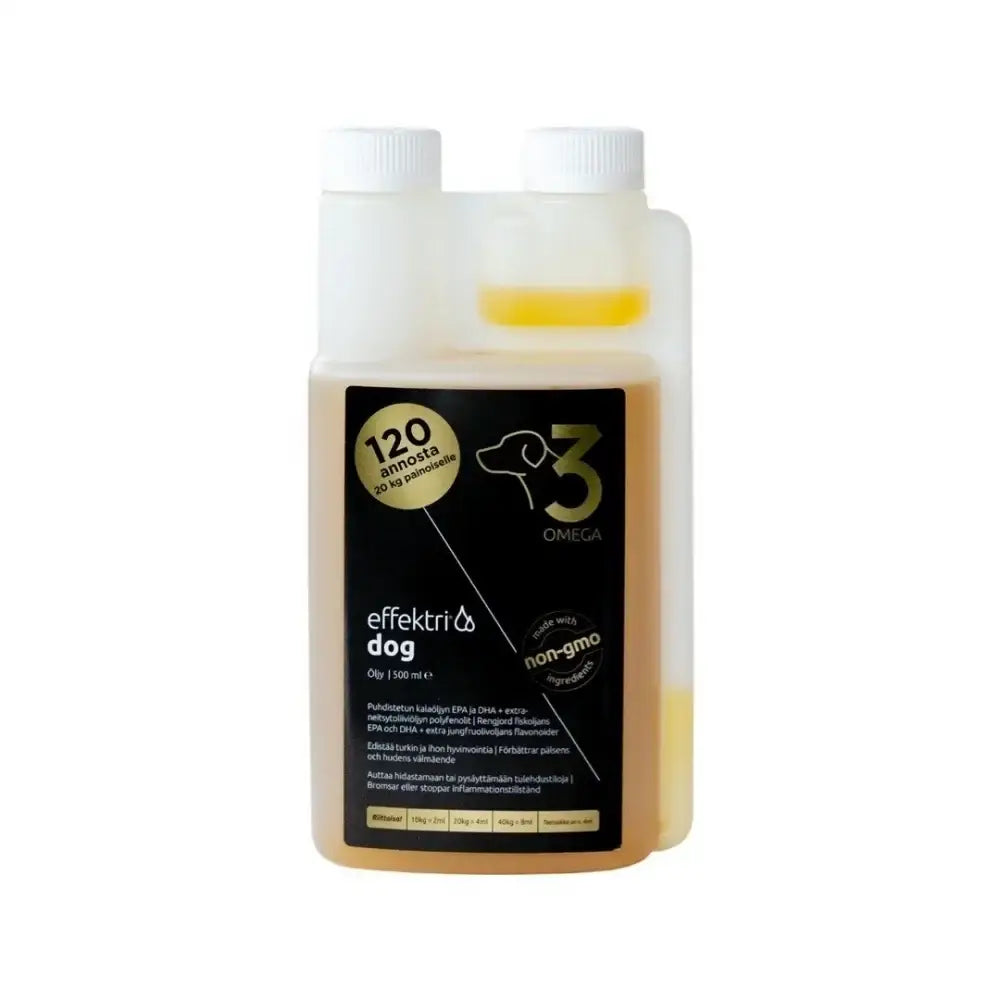 Effektri omega-3 koiralle ihon ja turkien hoitoon - dog 500 ml - lisäravinne retkeilyvarusteet verkkokaupasta 39,90 €