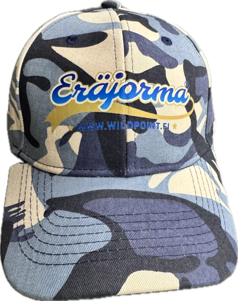 Eräjorma Camo Baseball-lippis sinisellä maastokuviolla