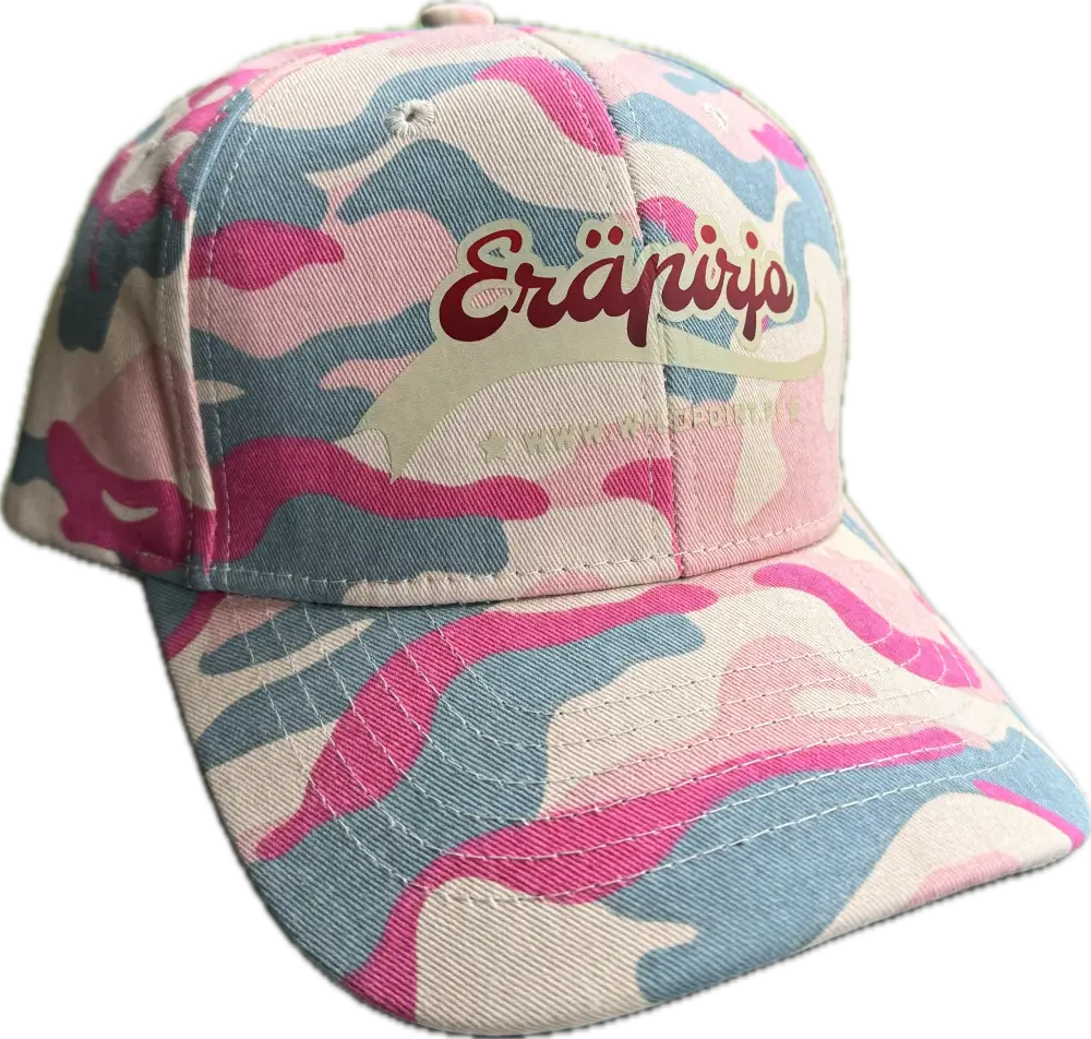 Eräpirjo Camo Baseball-lippis vaaleanpunaisella maastokuviolla
