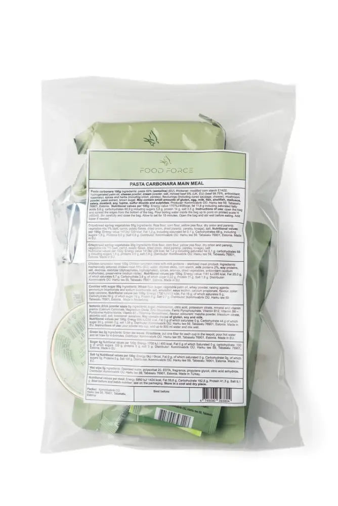 Food force pasta carbonara mre ateriapaketti - retkeilyvarusteet verkkokaupasta 12,49 €