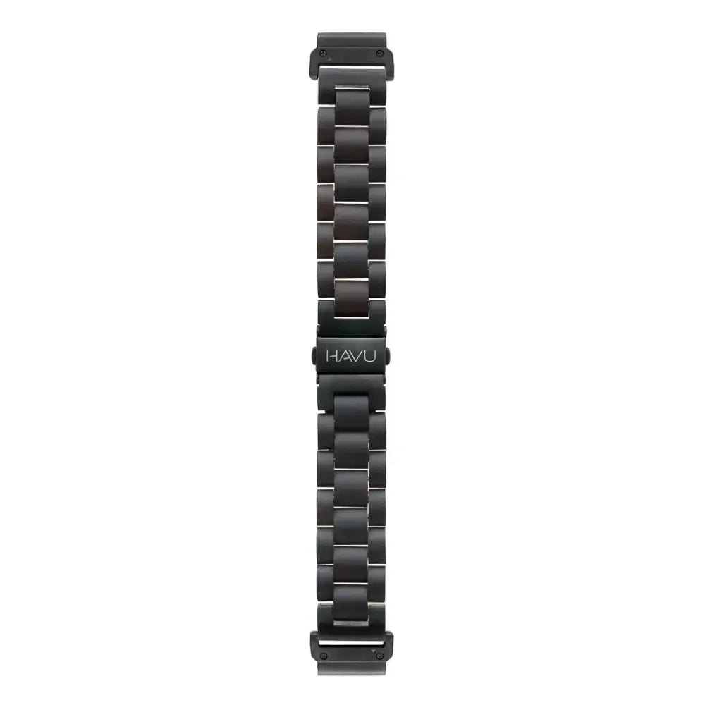 Garmin quickfit puinen ranneke eebenpuu musta metallihihna minimalistisella muotoilulla