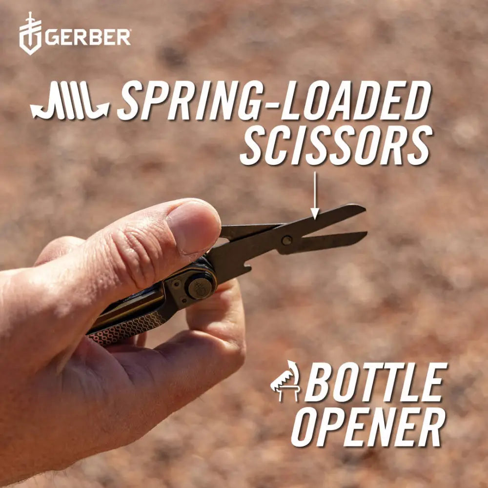 Gerber armbar scout green 16l monitoimityökalu musta ruostumaton teräs jouselliset sakset ja pullonavaaja