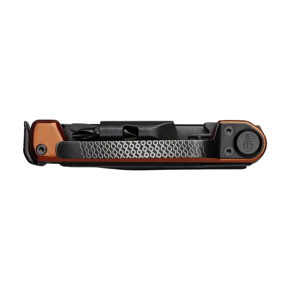 Gerber Armbar Trade orange 16L monitoimityökalu oranssi musta viimeistely ja hopeanvärinen aaltokuvioitu ote