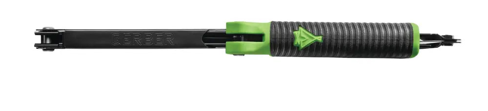Gerber freescape telasaha ergonomisella vihreällä ja mustalla kahvalla sekä metallisella kaiverruksella