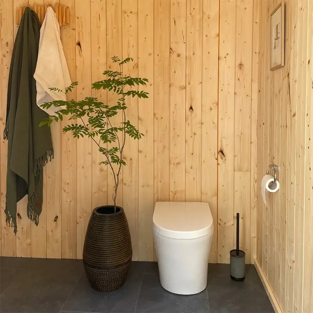 Valkoinen keraaminen vihreä toilet lux kasetti sisäkuivakäymälä modernilla tyylillä