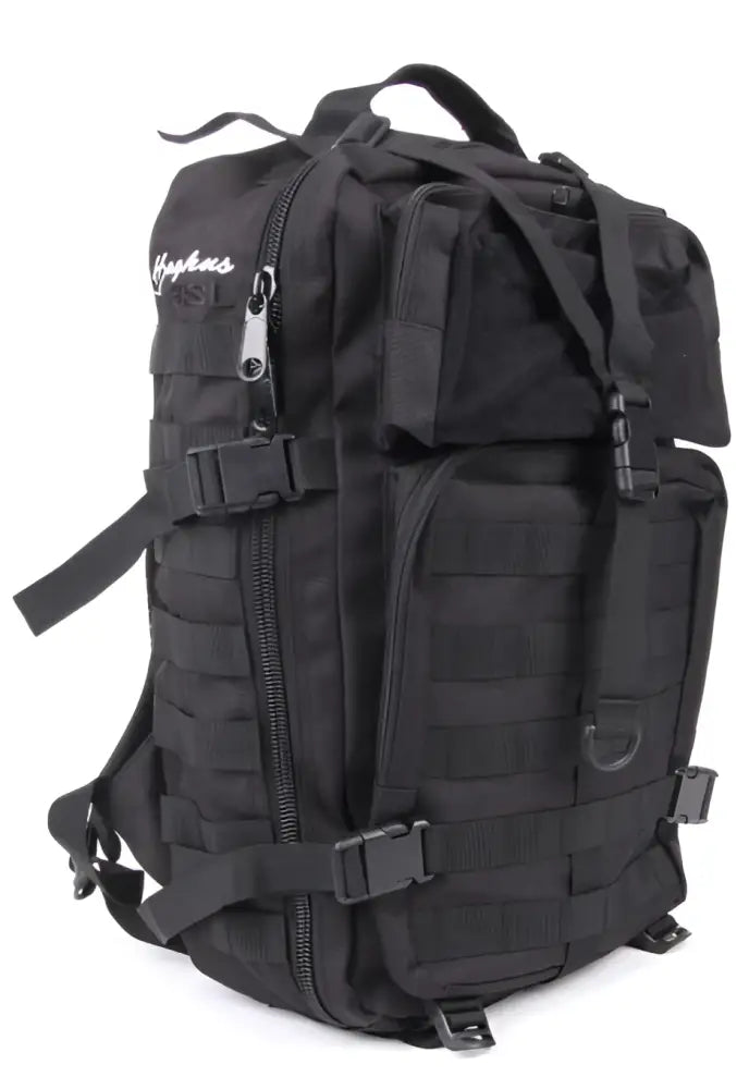 Haghus tactical reppu 35l musta taktinen reppu useilla vetoketjullisilla lokerolla ja säädettävillä remmeillä