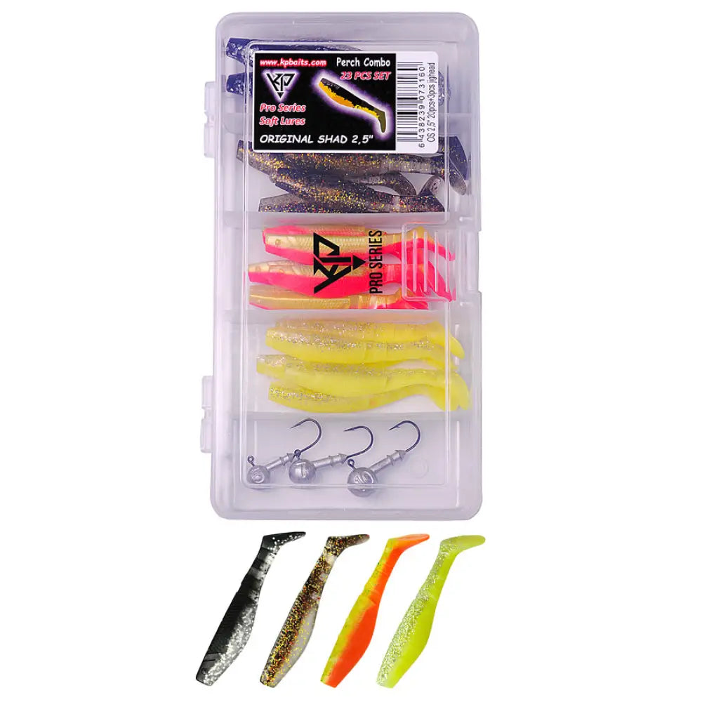 K.p original shad 2,5’’ lajitelma 20kpl + 3 jigipäätä - jigisarja + retkeilyvarusteet verkkokaupasta 9,90 €