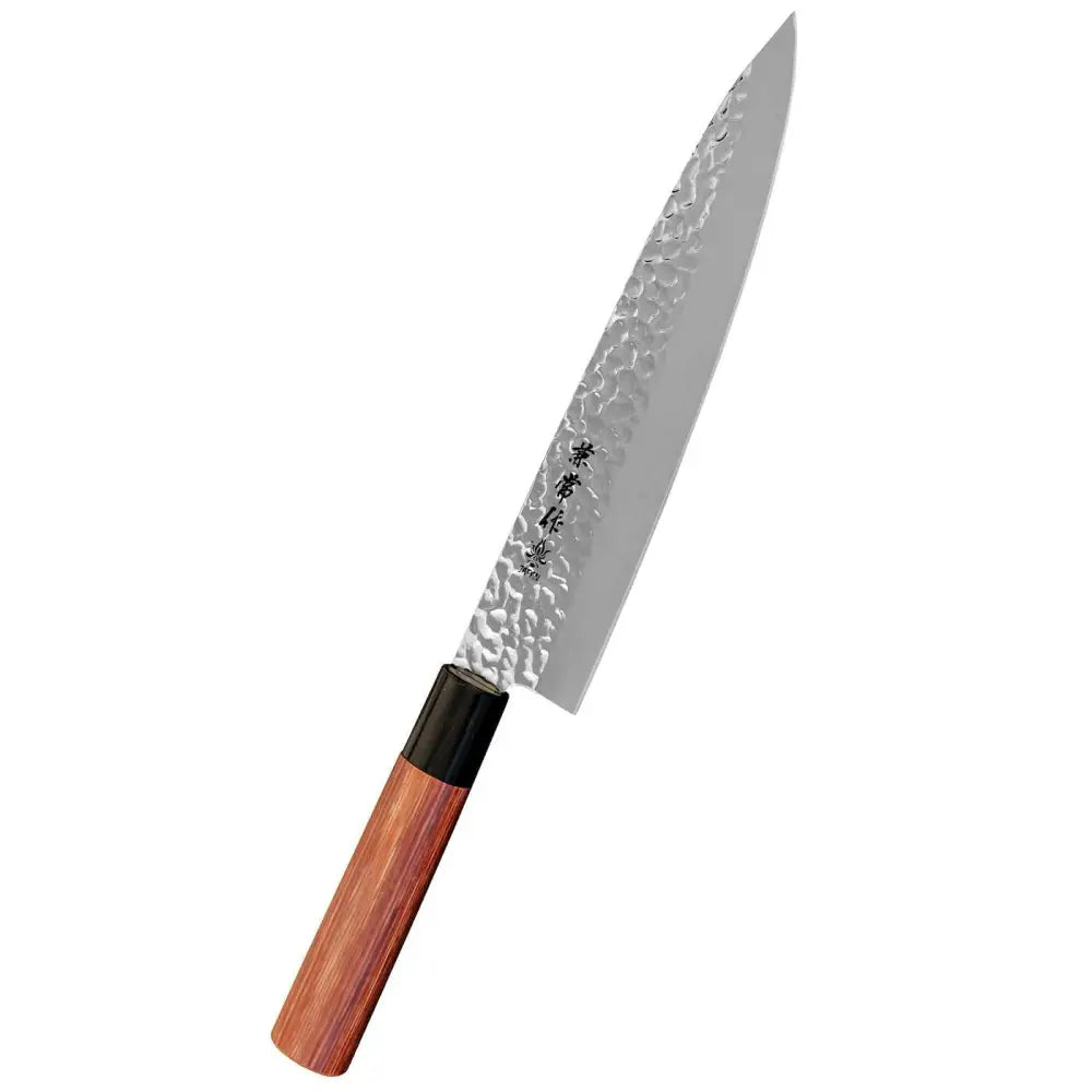 Kanetsune Seki KC-957 kokkiveitsi 21 cm japanilaisella tyylillä, vasaroinnilla ruostumattomasta teräksestä ja kiillotetulla puisella kahvalla