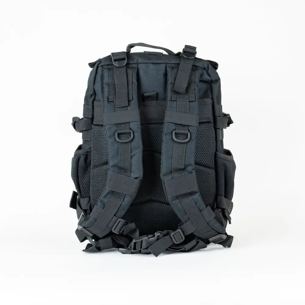 Musta leaguen patch-backbag treenireppu 25l vahvistetuilla remmeillä ja verkkopaneeleilla