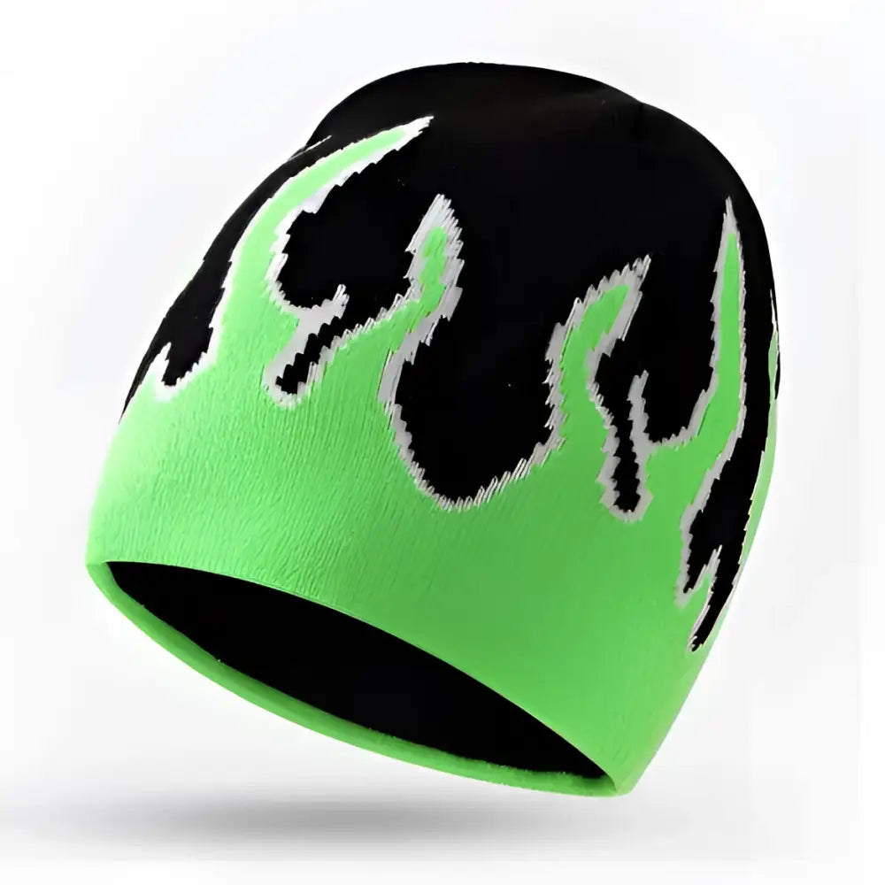 Liekkipipo - green - kalle rovanperä liekkikuvioinen neulepipo miehille retkeilyvarusteet verkkokaupasta 14,90 €