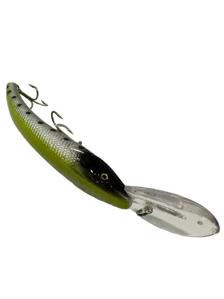 Realistinen vihreä ja musta minnow-muotoinen limeDive wobbler 12cm 14g kirkkaalla muovihännällä sameisiin vesiin