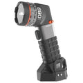 Black and silver nebo 880 yds tactical flashlight with textured grip and orange accents in luxtreme sl 50 product