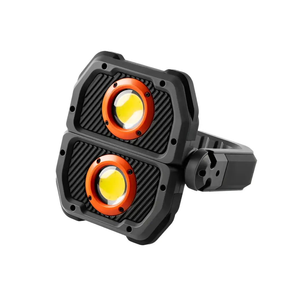 Omni 3k musta ja oranssi kaksivärinen led-työvalo karkealla, kestävällä kotelolla
