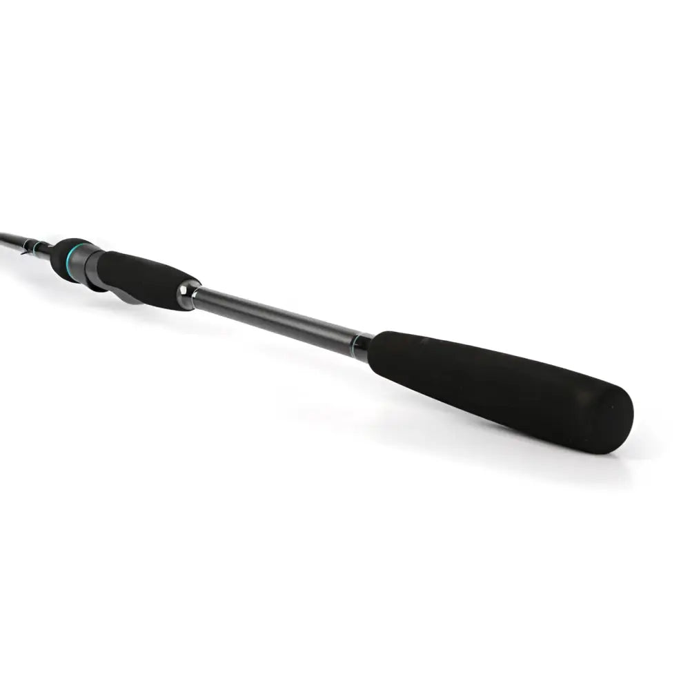 Pitkä-aapo ahvenvapa 228cm mustalla vaahtokahvalla ja metallisella varrella teal-sävyisellä renkaalla kalastajan kanavalta