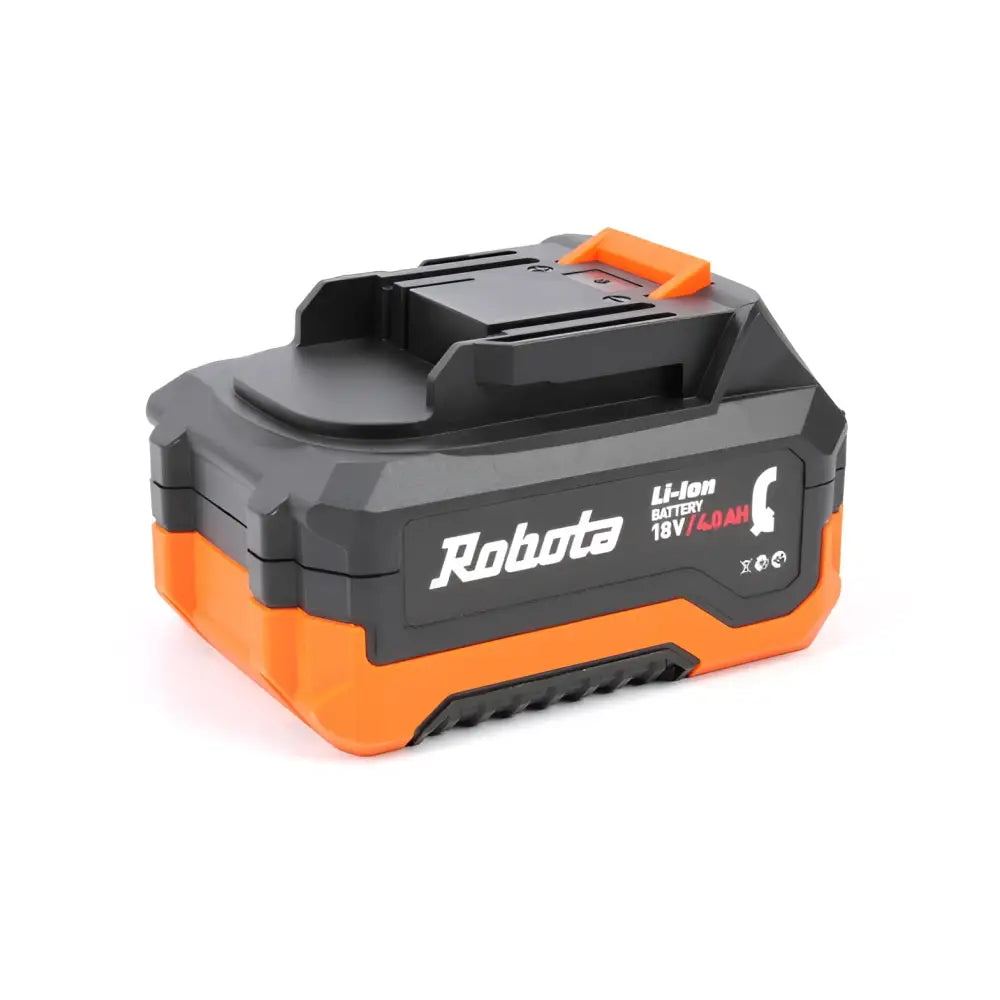 Robota akku dc-q 18v 4ah li-ion akku musta-oranssilla kestävällä muotoilulla