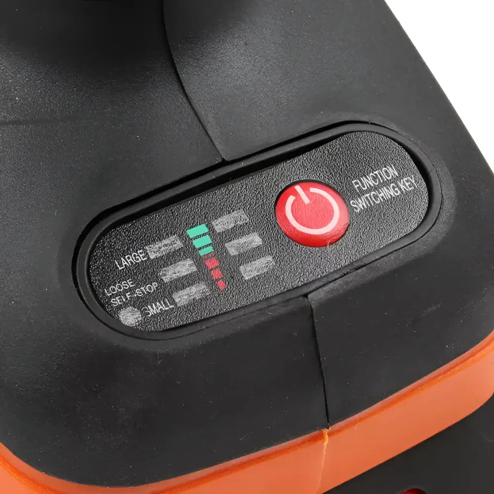 Robota akkuruuvinväännin iskevä dc-is18v runko musta ja oranssi tehoavain ja säädettävät tilat suurille ja pienille ruuveille