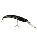Black and silver minnow-tyylinen kalajigi kirkkaalla muovisella päällä roundblack deep wobbler kuhan ja hauen uisteluun 12cm 14g