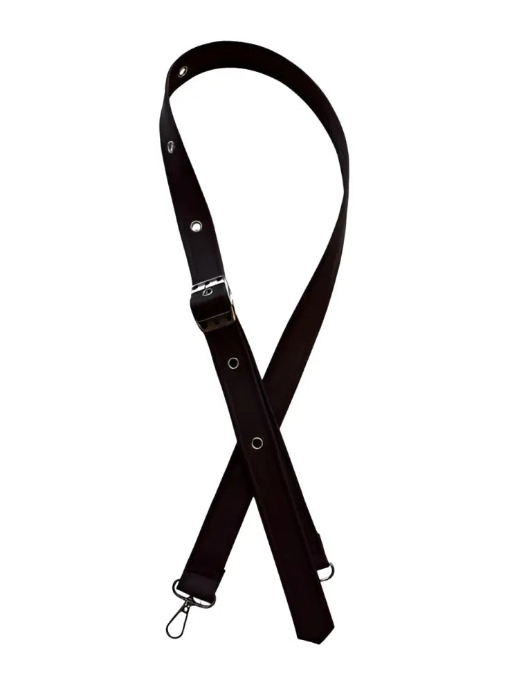 Ruskea nahkainen olkahihna - tumman ruskea / hopea - wildpoint outdoors retkeilyvarusteet verkkokaupasta 34,90 €