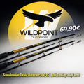 Scandinavian tackle borecore 300 trollingspön 15-40lb i svart och guld med texturerat grepp i set om tre