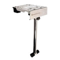Stainless steel scandinavian tackle c12 takilan kaidekiinnike with black rubber feet and branded mounting plate