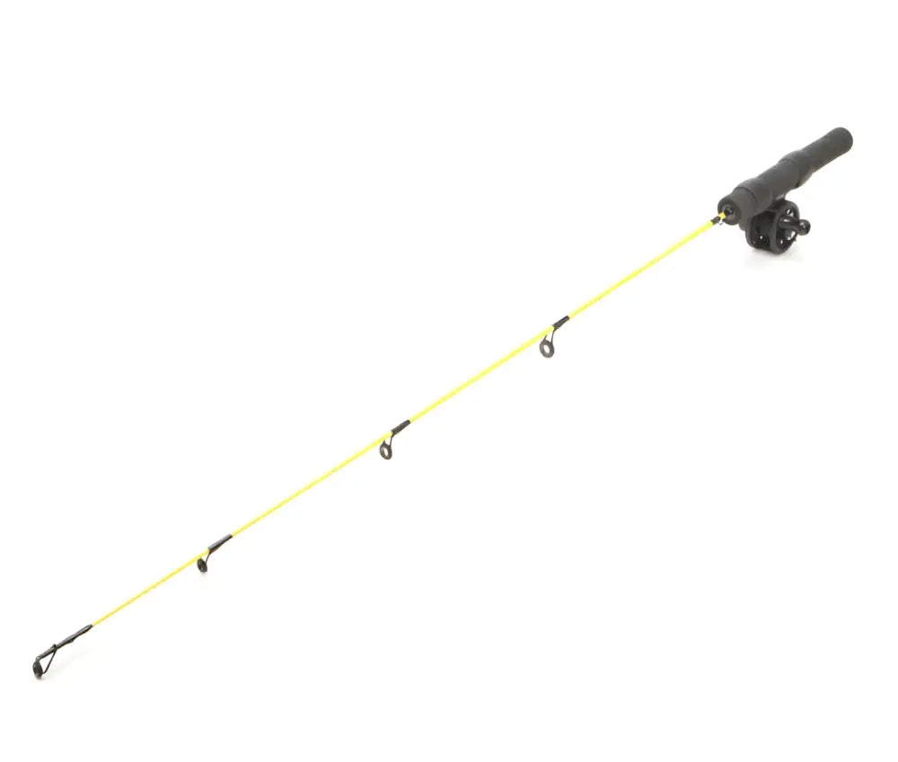 Scandinavian tackle yellow devil ice combo pilkkisarja keltainen kalastusvapa mustalla kahvalla ja kelalla