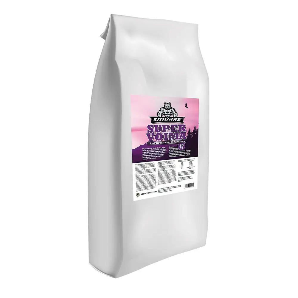 Smurre supervoima 20 kg - koiran kuivaruoka vehnätön kuivattu kananliha retkeilyvarusteet verkkokaupasta 64,90 €