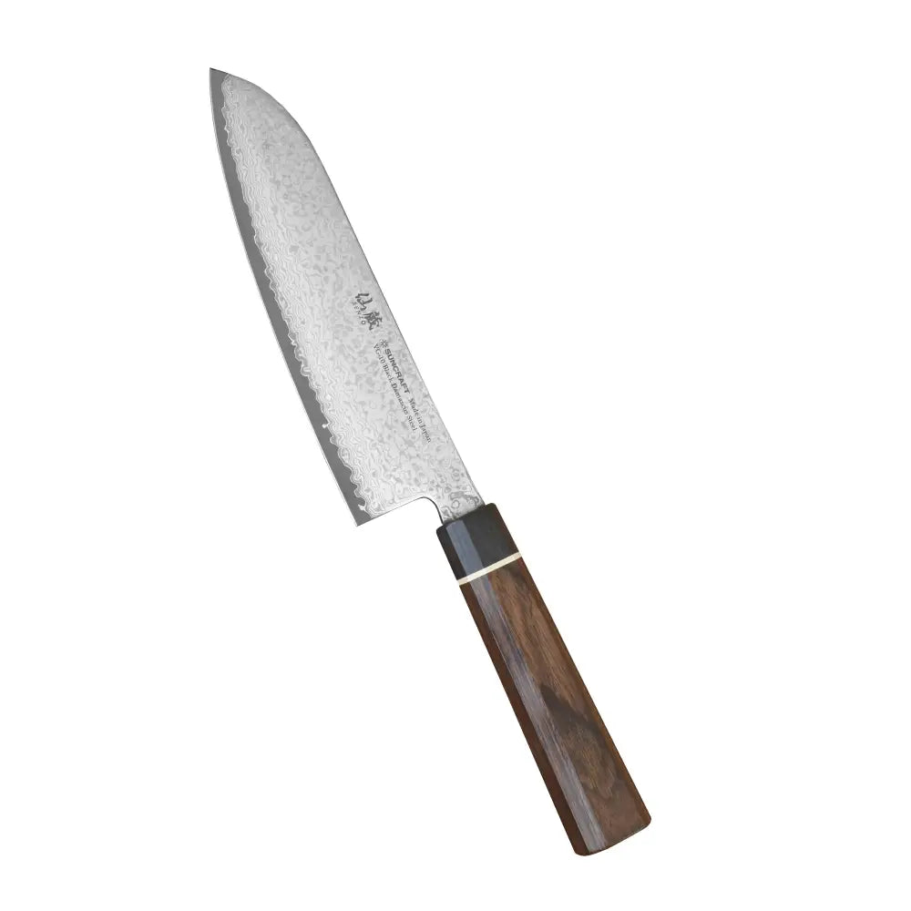 Suncraft senzo damascus black santoku 17 cm - made in japan retkeilyvarusteet verkkokaupasta 170 €