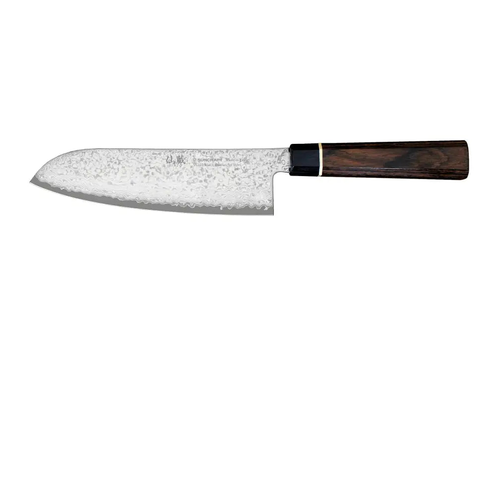 Suncraft senzo damascus black santoku 17 cm - made in japan retkeilyvarusteet verkkokaupasta 170 €
