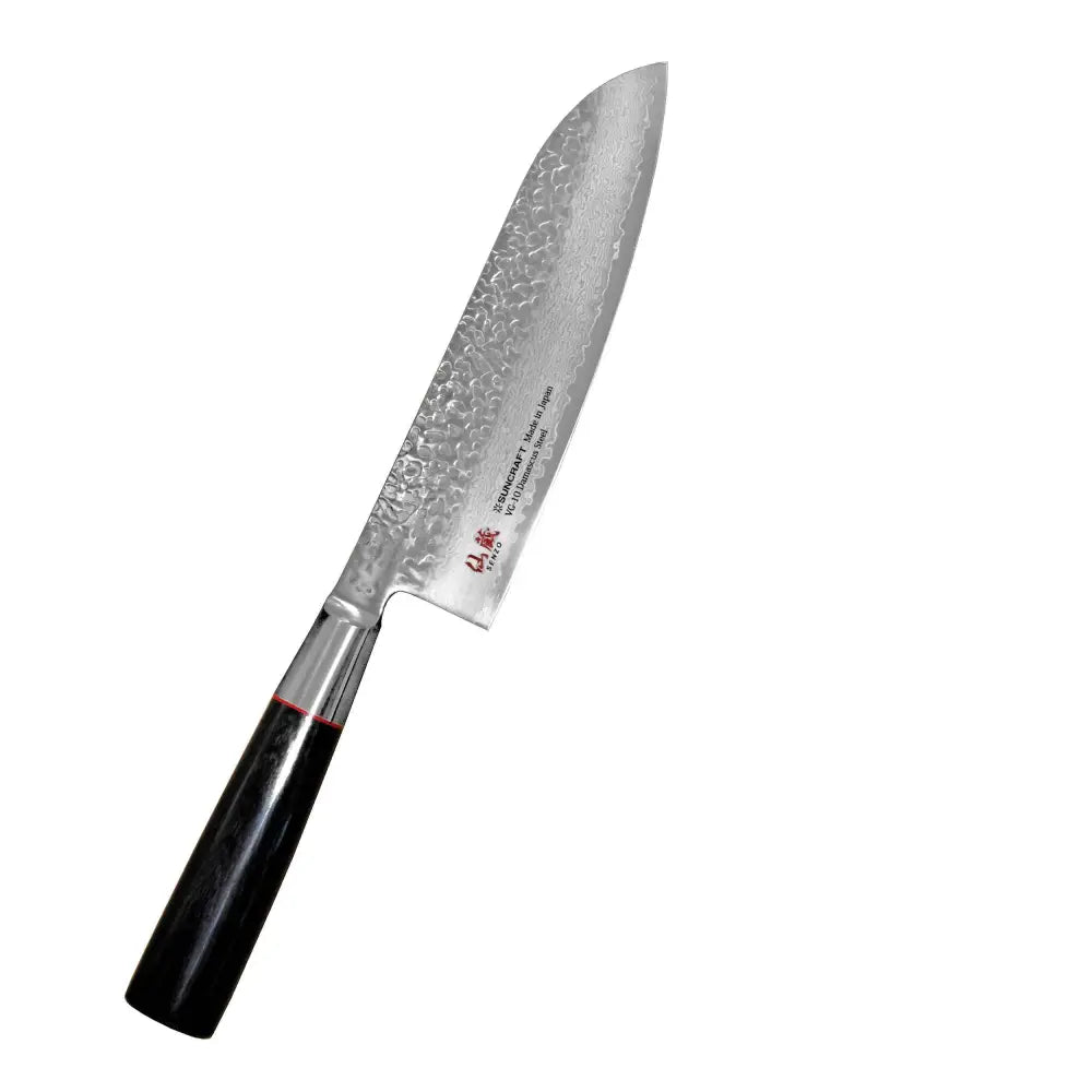 Suncraft senzo damascus santoku-veitsi 16,7 cm japanilainen laatuterä - made in japan retkeilyvarusteet verkkokaupasta