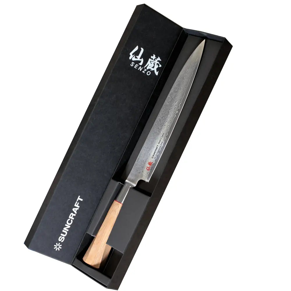 Suncraft senzo damascus twisted octagon sashimi veitsi 21 cm - veitset retkeilyvarusteet verkkokaupasta 205 €