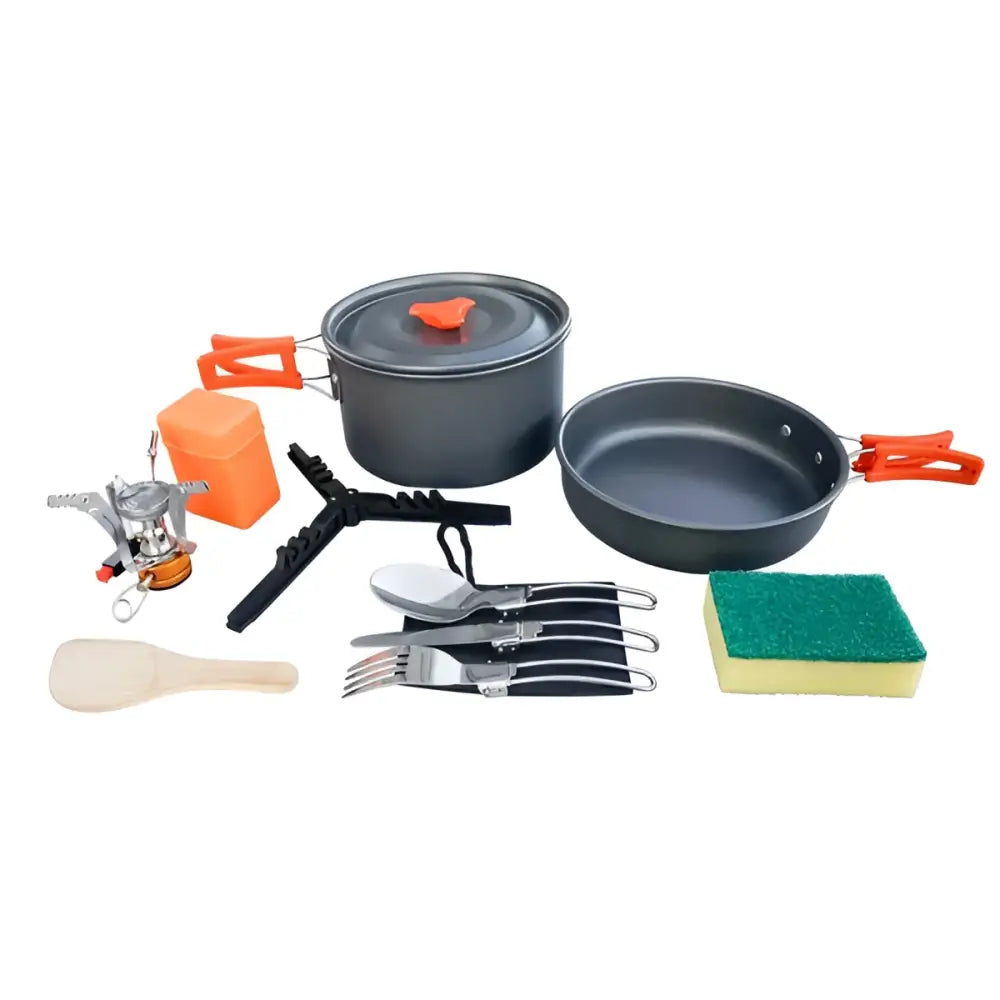 Tekson expedition retkeilyastiasto kaasupolttimella ja aterimilla - retkeilyvarusteet verkkokaupasta 38,50 €