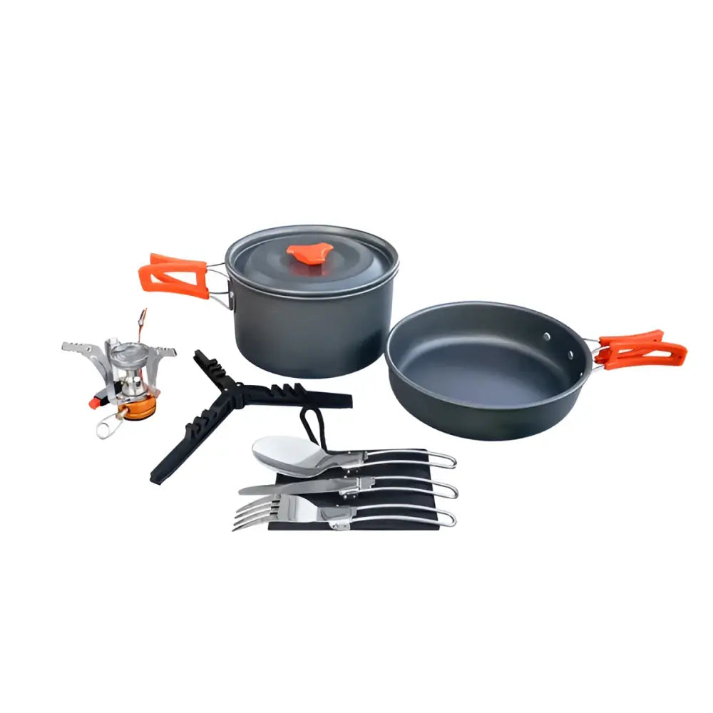 Tekson expedition retkeilyastiasto kaasupolttimella ja aterimilla - retkeilyvarusteet verkkokaupasta 38,50 €