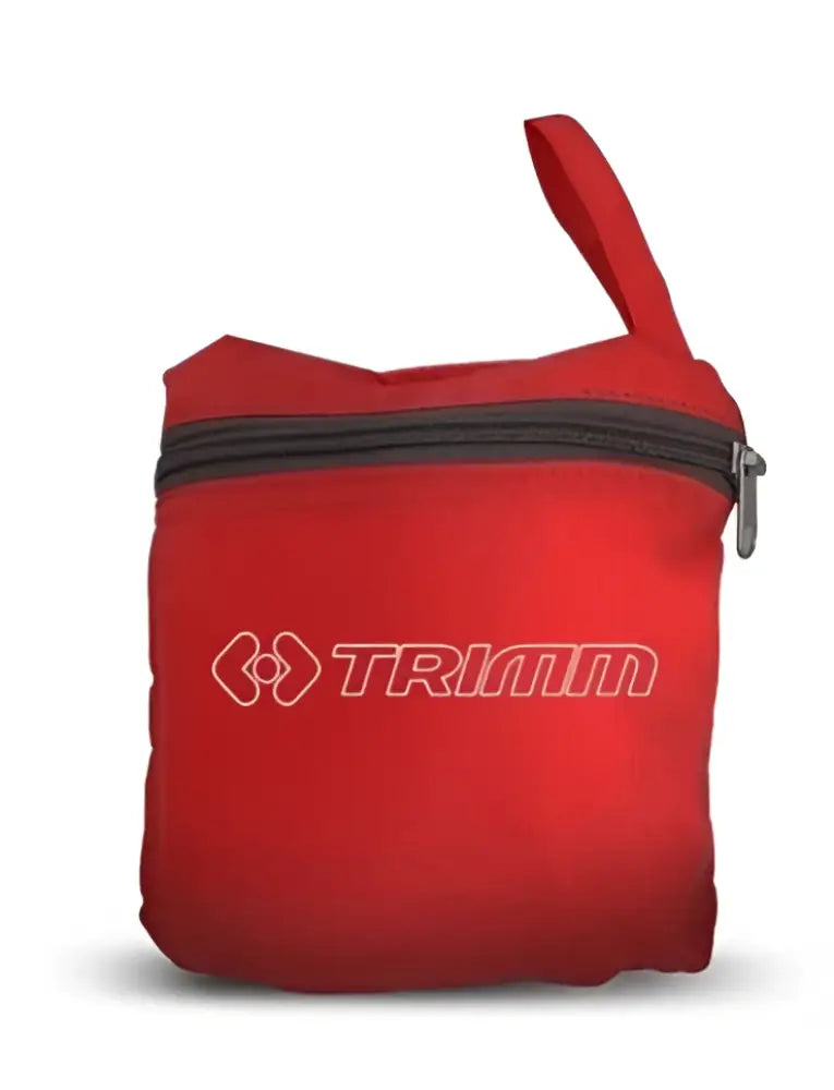 Trimm reserve reppu oranssi 6l matkailupussi mustalla vetoketjulla ja kantokahvalla