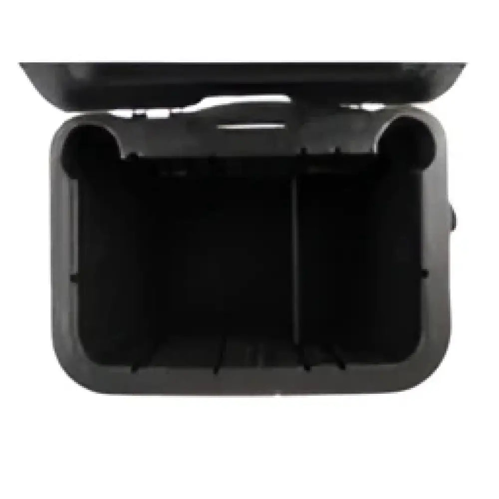 Black plastic storage bin väinö ice box 2 perinteinen pilkkipönttö with hinged lid and internal divider