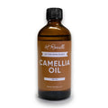 100 ml amber lasipullo veitsen teräöljyä kameliaöljyllä etupuolelta näkyvällä etikalla
