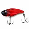 Wildpoint red blade 5cm 10g punainen ja musta muovinen kalastuskirppu kiiltävällä pinnalla kolmen piikkikoukun kanssa
